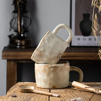 Retro Ceramic Coffee Mug handcrafted rustic coffee and vintage tea cup 
