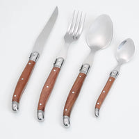 Heritage Laguiole Wood & Stainless Steel Cutlery Set-Letifly Lights and Decor