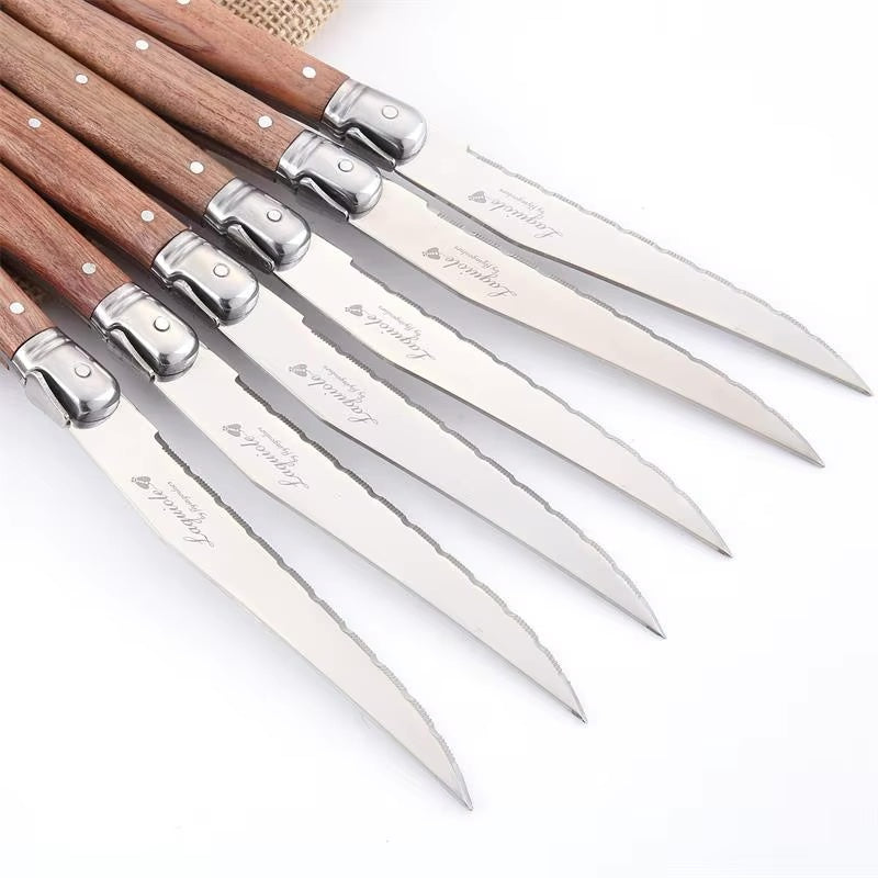 Heritage Laguiole Wood & Stainless Steel Cutlery Set-Letifly Lights and Decor