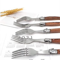 Heritage Laguiole Wood & Stainless Steel Cutlery Set-Letifly Lights and Decor