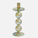 Iris Green Candlestick Holder