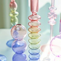It's a Rainbow Glass Candle Holder