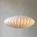 Japanese Silk Pendant Light white silk fabric iron silver finish canopy Dia10cm adjustable 1.5m cable E27 base