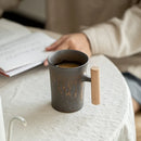 Ceramic coffee mug artisan handcrafted textured glaze durable drinkware