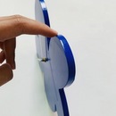 Klein Blue Geometric Wall Clock