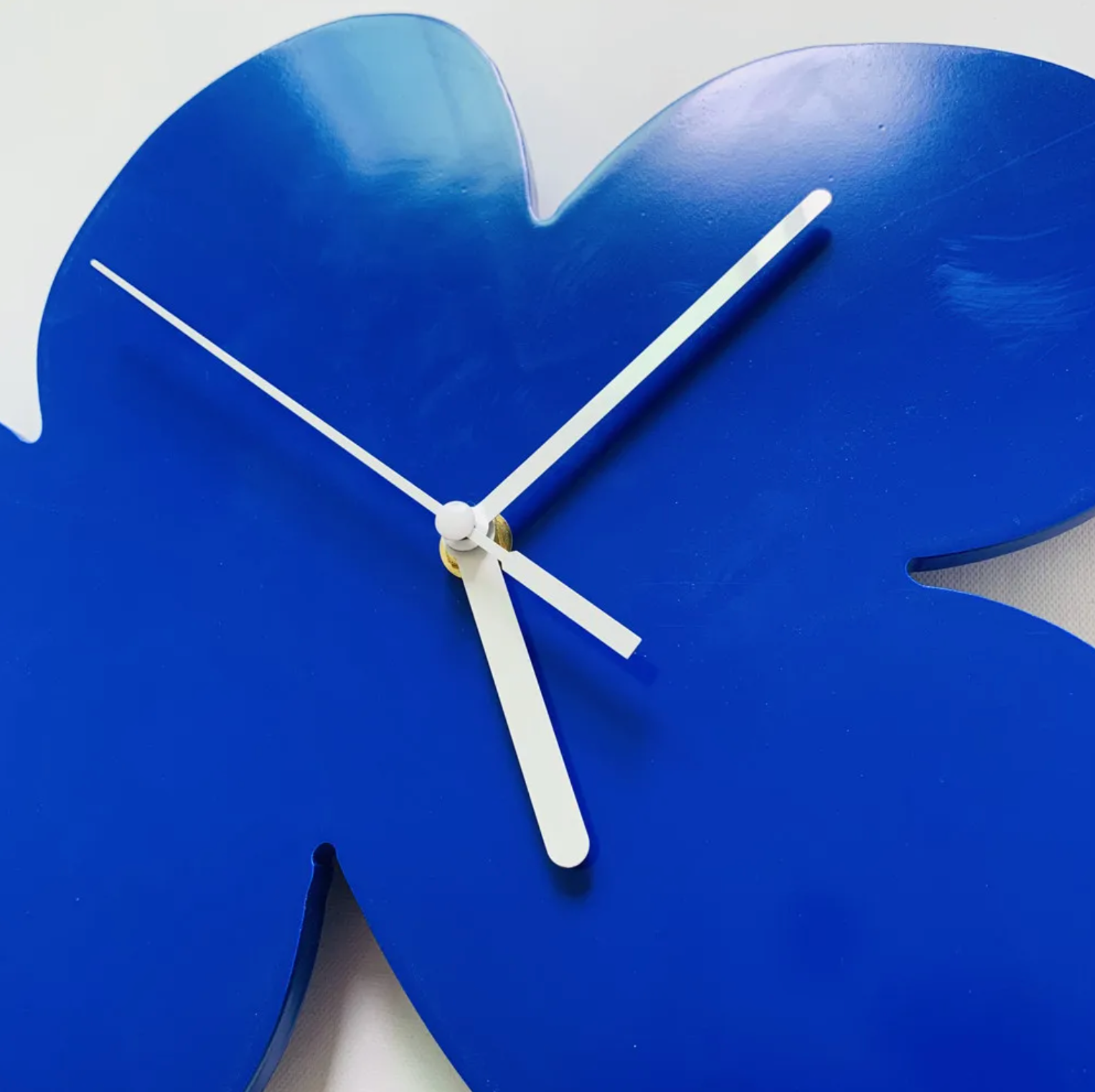 Klein Blue Geometric Wall Clock