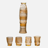 Koi Fish Stackable Glass Cup Set-Letifly Lights and Decor