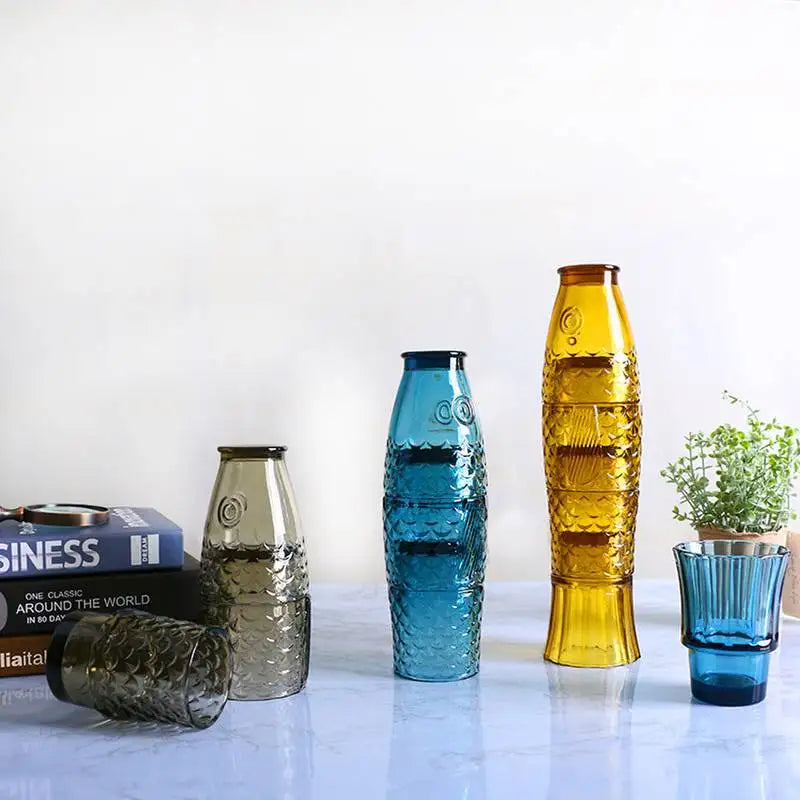 Koi Fish Stackable Glass Cup Set-Letifly Lights and Decor