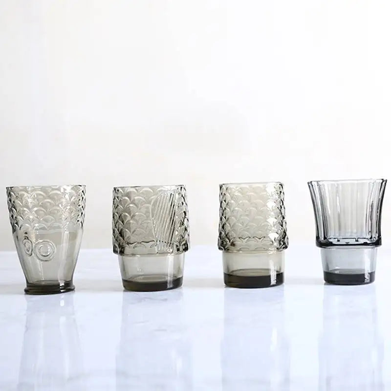 Koi Fish Stackable Glass Cup Set-Letifly Lights and Decor