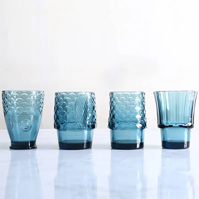 Koi Fish Stackable Glass Cup Set-Letifly Lights and Decor