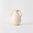 Lavender Cream Wavy Ceramic Vase