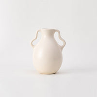 Lavender Cream Wavy Ceramic Vase