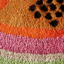 Fruit-shaped plush bath mat non-slip absorbent microfiber tufted rug