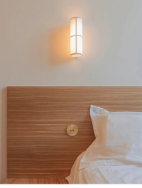 Woven fabric wall lamp linen lampshade for bedroom living room