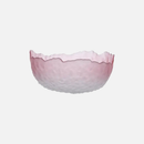 Frosted gradient dessert bowl textured glass bowl with petal edges for dessert