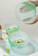 Frosted gradient dessert bowl textured glass bowl with petal edges for dessert