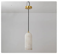marble led pendant lamp cylindrical pendant light with adjustable cord