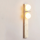 dual globe marble frosted glass wall lamp