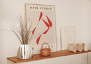Arc-shaped Metal Flower Vase Elegant mirror vase minimalist style flower and decor vase