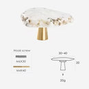 Luxe White Turquoise Stone Knob & Pull-Letifly Lights and Decor