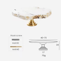 Luxe White Turquoise Stone Knob & Pull-Letifly Lights and Decor