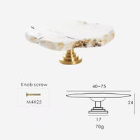 Luxe White Turquoise Stone Knob & Pull-Letifly Lights and Decor