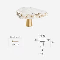 Luxe White Turquoise Stone Knob & Pull-Letifly Lights and Decor