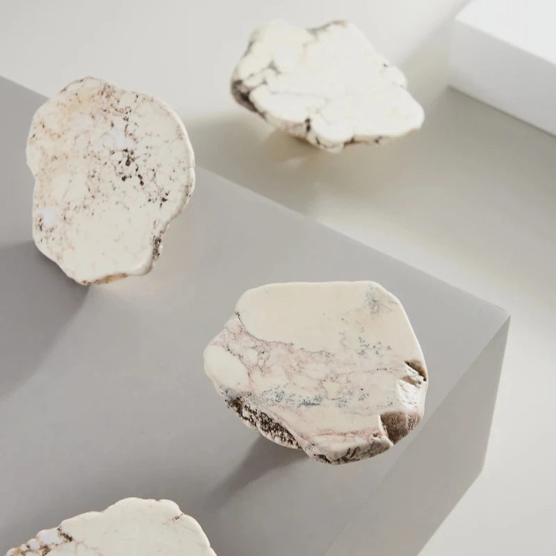 Luxe White Turquoise Stone Knob & Pull