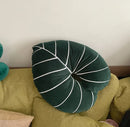 Leaf pillow plush green tropical decorative cozy sofa cushion