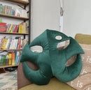 Leaf pillow plush green tropical decorative cozy sofa cushion