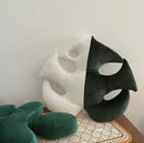 Leaf pillow plush green tropical decorative cozy sofa cushion