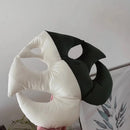 Leaf pillow plush green tropical decorative cozy sofa cushion