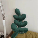 Leaf pillow plush green tropical decorative cozy sofa cushion
