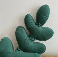 Leaf pillow plush green tropical decorative cozy sofa cushion