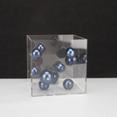 Abstract Metal Ball Artwork Square Acrylic Art Display Modern Sphere Aesthetic Decor