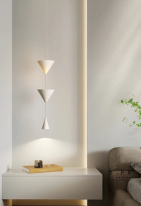 geometric double cone pendant lamp modern look elegant contemporary pendant light