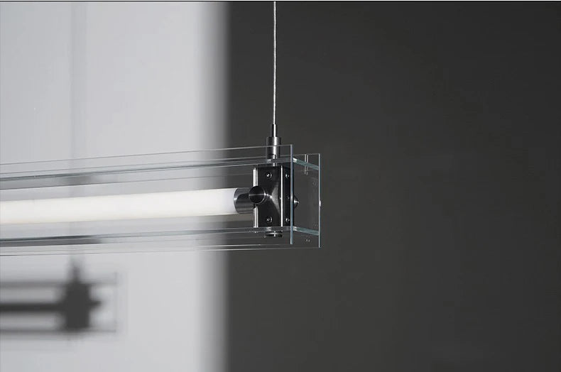 Sleek Horizon Linear Glass Pendant-Letifly Lights and Decor