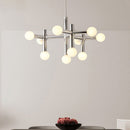 Modular Italian Chrome LED Chandelier