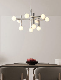 Modular Italian Chrome LED Chandelier