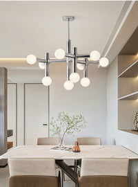 Modular Italian Chrome LED Chandelier