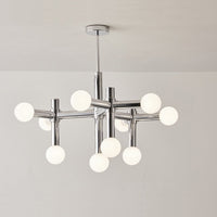 Modular Italian Chrome LED Chandelier