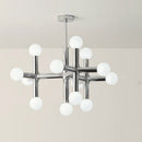 Modular Italian Chrome LED Chandelier