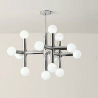 Modular Italian Chrome LED Chandelier