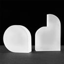 Monochrome Glass Non-Skid Bookends-Letifly Lights and Decor