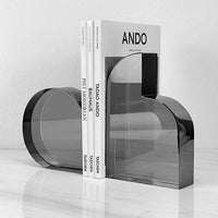 Monochrome Glass Non-Skid Bookends-Letifly Lights and Decor