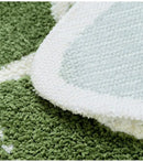 plush monstera bathroom rug anti skid bath mat leaf print