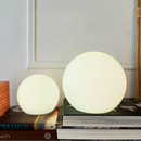 Moon Cordless LED Table Lamp PVC orb 16-color remote rechargeable 1500mAh IP65 waterproof on patio table
