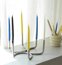 Morphed U Double Candle Holder-Letifly Lights and Decor
