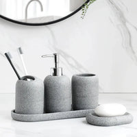 Naya Stone Bathroom Accessories Set-Letifly Lights and Decor