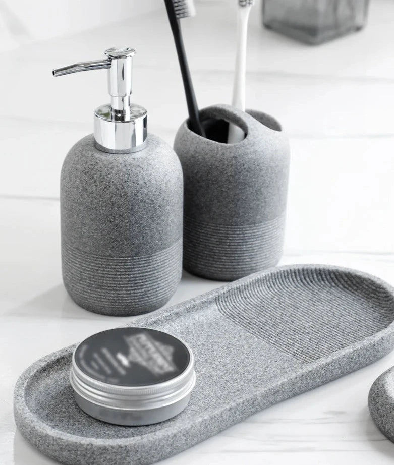 Naya Stone Bathroom Accessories Set-Letifly Lights and Decor
